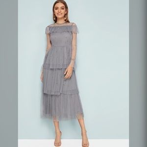 3 for $10 - Gray Dress with Pearl Embellishments